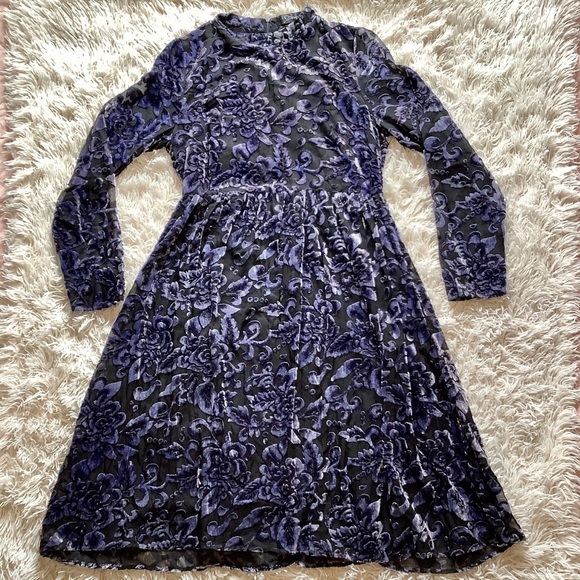 COPY - Velvet burnout midi dress - Picture 5 of 6